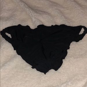 Black ruffle bikini bottoms. New with tags!